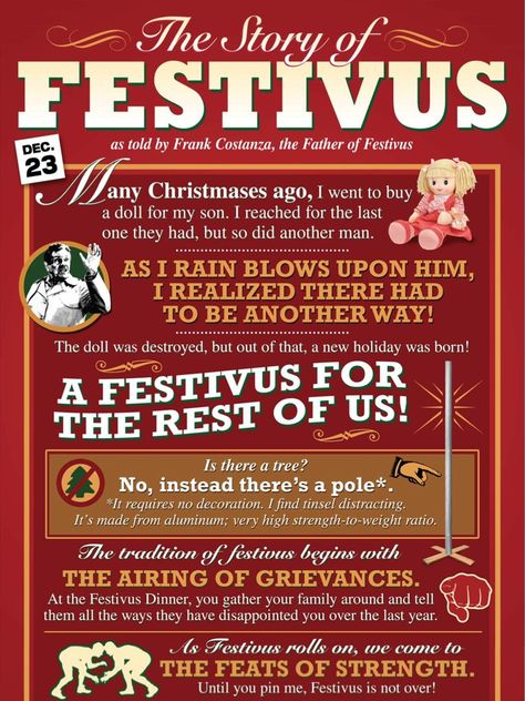 Festivus Party, Seinfeld Festivus, Seinfeld Funny, Happy Festivus, Seinfeld Quotes, Festivus For The Rest Of Us, Wet Felting Projects, Jerry Seinfeld, Kwanzaa