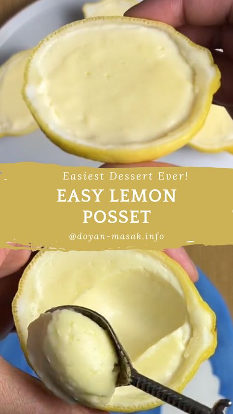 Lemon Posset Recipe, Posset Recipe, Lemon Posset, Easiest Dessert, Dessert Oreo, Lemon Dessert Recipes, Lemon Desserts, Lemon Recipes, Yummy Sweets