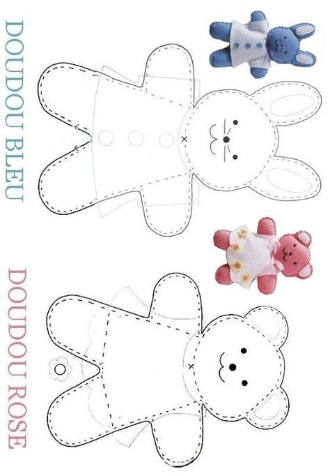 Bear Sewing Pattern, Maluchy Montessori, Teddy Bear Sewing Pattern, Soft Toy Patterns, Cute Sewing Projects, Animal Sewing Patterns, Fabric Christmas Ornaments Diy, Sewing Stuffed Animals, Sew Ins