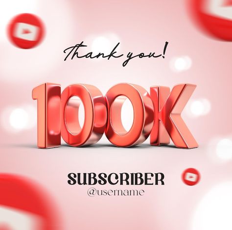 Icon For Youtube, Youtube Poster, International Womens Day Poster, 100k Subscribers, Circus Background, Instagram Likes And Followers, Thank You Video, Facebook Post Design, Youtube Banner Design