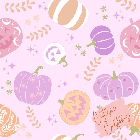 Fall Digital Art Wallpaper, Pastel Halloween Palette, Pastel Halloween Aesthetic, Pastel Fall, Pumpkin Wallpaper, Halloween Wallpaper Cute, Halloween Wallpapers, Pastel Halloween, Cute Fall Wallpaper