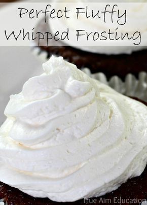 Whipped Icing Recipes, Fluffy Frosting Recipes, Whipped Cream Frosting Recipe, Perfect Whipped Cream, Frost Cupcakes, Cupcake Frosting Recipes, Cupcake Fondant, Whipped Icing, Frosting Recipes Easy