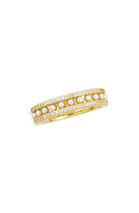 A triple-band ring is the perfect everyday accessory that goes with many different looks. Goldtone plate/cubic zirconia/glass Imported Womens Gold Rings, Triple Band Ring, Luxury Rings, Gold Ring Stack, Rings Gold, Everyday Rings, Everyday Accessories, Gift List, Christmas Wishlist