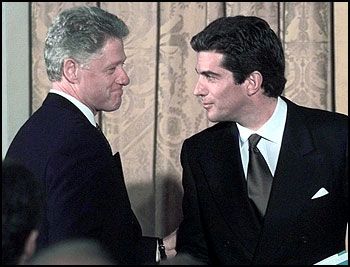 President Bill Clinton and JFK Jr. Bill And Hillary Clinton, John Junior, Jfk Jr, John Fitzgerald, Usa Presidents, Bill Clinton, American Presidents, Us Presidents, American History