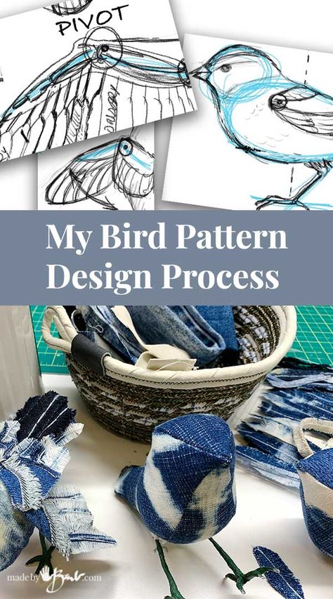 Bird sewing pattern