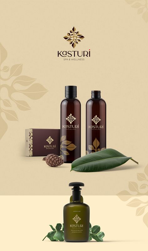 Spa Packaging Design, Spa Products Packaging, Ayurveda Branding, Spa Packaging, Cosmetics Packaging Design, Food Logo Design Inspiration, Cream Packaging, Skincare Logo, Nature Logo Design