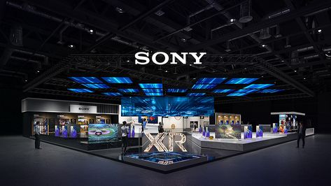 SONY Booth Concept on Behance Interior Design Exhibition, Event Booth Design, Concert Stage Design, Event Booth, Stall Designs, Exhibition Stand Design, Exhibition Booth Design, Showroom Design, Tradeshow Booth