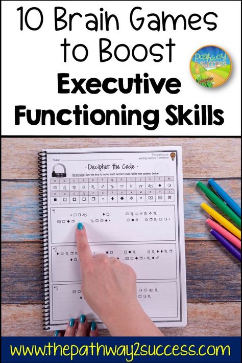 Executive Functioning Activities Adults, Executive Functioning Activities Kids, Executive Functioning Worksheets, Executive Functioning Lessons, Executive Functioning Activities, Executive Functioning Strategies, Teaching Executive Functioning, Executive Functions, Brain Teasers For Kids