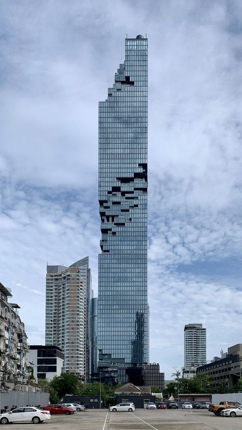 King Power Mahanakhon, Mahanakhon Tower, Ole Scheeren, Places In Thailand, Fairytale Photoshoot, Photoshoot Backdrops, King Power, Skyscraper Architecture, Architecture Landmark