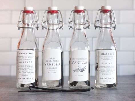 Homemade Vanilla Labels, Homemade Vanilla Extract Labels, Vanilla Labels, Vanilla Extract Labels, Laundry Labels, Homemade Vanilla Extract, Kitchen Labels, Spice Labels, Christmas Organization