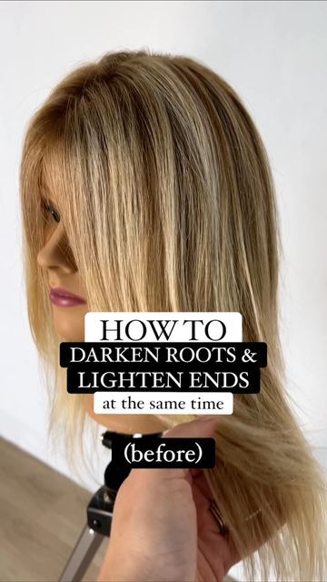 Color Melting Hair Brown To Blonde, How To Root Melt At Home, How To Do A Root Melt At Home, Root Melt At Home, Color Melt Formulas, Wet Balayage Blonde, Diy Root Melt, Highlights With Root Melt, Diy Hair Foils