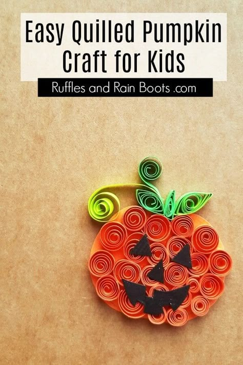 Halloween Quilling Ideas, Fall Quilling Ideas, Thanksgiving Crafts For Teens, Quilled Pumpkin, Quilling For Kids, Halloween Quilling, Quilling Halloween, Pumpkin Craft For Kids, Flowers Paper Craft