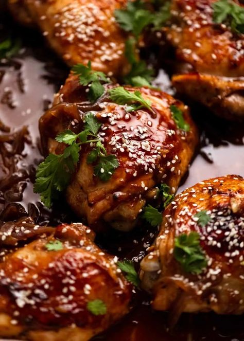 Sticky Honey Soy Baked Chicken - RecipeTin Eats Honey Soy Baked Chicken, Recipes With Soy Sauce, Honey Soy Chicken, Honey Glazed Chicken, Soy Chicken, Honey And Soy Sauce, Soy Recipes, Recipetin Eats, Recipe Tin