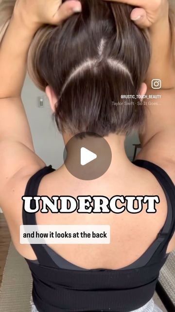 Undercut On Bob Hair, Bob Haircuts For Women Undercut, Soft Undercut Bob, Layered Bob Undercut, Short Hair Styles Bob Undercut, Pixie Bob Back View, Undercut Bob Hairstyles Women, Full Undercut Women, Short Bob With Undercut Nape