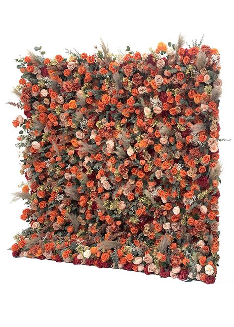 gorgeous and creatieve flower backdrop decoration trends Flowers Color Palette, Wedding Photo Walls, Pipe And Drape Backdrop, Cinnamon Rose, Burnt Orange Weddings, Flower Wall Wedding, Roses Peonies, Flower Wall Backdrop, Flowers Color