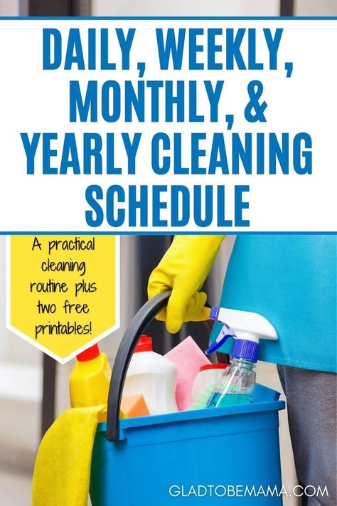 Yearly Cleaning Schedule, Weekly And Monthly Cleaning Schedule, Housecleaning Schedule, Home Cleaning Schedule Printable, Household Schedule, Home Cleaning Schedule, Deep Cleaning Schedule, Weekly House Cleaning, Household Cleaning Schedule