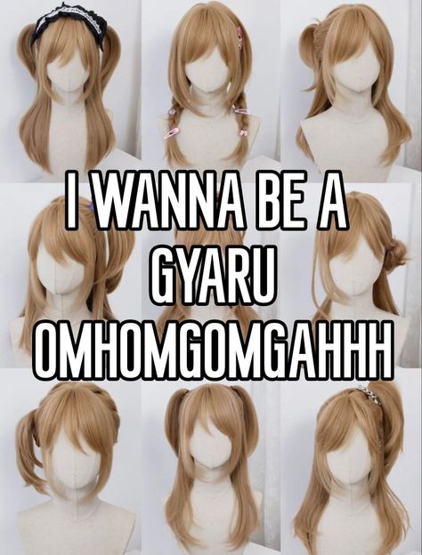 I'd love it if an actual gyaru explains it 2 me ♡♡ #gyaru #pretty #whisper Gyaru Hairstyles Braids, Gyaru Emojis, Gyaru Username Ideas, Gyaru Names Ideas, Types Of Gyaru Styles, How To Be Gyaru, Gyaru Anime Icon, Gyaru Hair Accessories, Ajego Gyaru