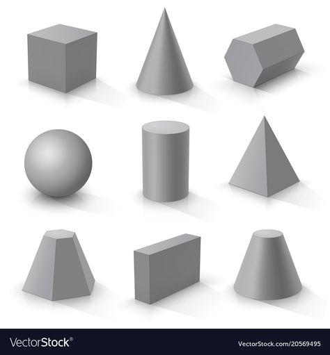 Shading Geometric Shapes, 3d Forms Geometric, 3d Shapes In Perspective, Geometric Shapes Reference, 3d Shapes Drawing, Basic 3d Shapes, Sphere Illustration, 3d Forms, Shapes Lessons