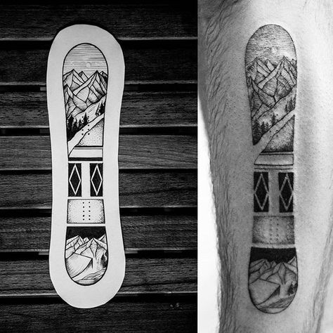 Snowboard Tattoos 69 Simple Snowboard Tattoo, Tat Drawings, Uncharted Tattoo, Snowboard Tattoo, Snowboarding Tattoo, Mountain Bike Tattoo, Snow Tattoo, Scene Tattoo, Snowboard Design