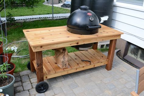 Char Griller kamado table Kamado Table Plans, Kamado Joe Table Plans, Kamado Joe Table, Akorn Grill, Weber Grill Table, Diy Grill Table, Kamado Grill Table, Kamado Table, Grill Cabinet