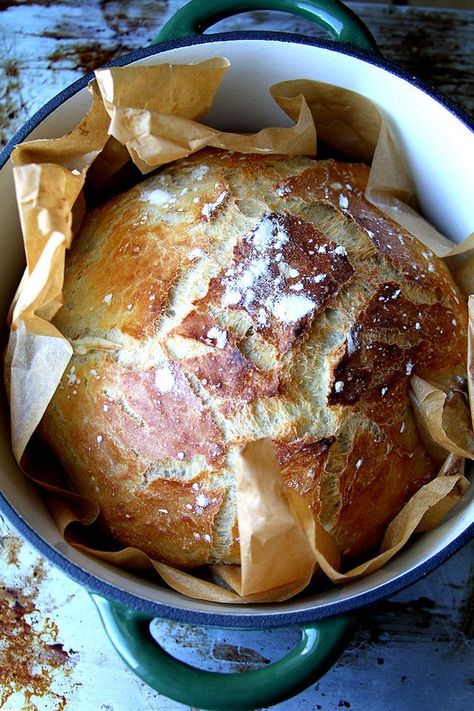 Rustic French Boule in a Dutch Oven Pioneer Bread, Dutch Oven Bread, Artisan Bread Recipes, Plain English, Rustic Bread, Dutch Oven Recipes, Loaf Of Bread, No Knead Bread, Urban Homesteading