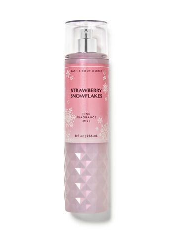 Strawberry Snowflakes Fine Fragrance Mist | Bath & Body Works Strawberry Snowflake, Strawberry Snowflakes, Skincare Christmas, Bath N Body Works, Bath And Body Work, Bath And Body Works Perfume, Fine Fragrance Mist, Favorite Skincare Products, Bath And Bodyworks