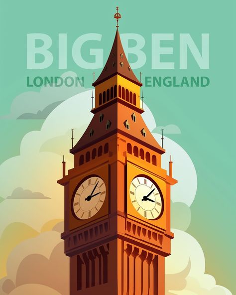 our new collection has arrived! starting off with the Big Ben Big Ben - Ecxlusive Illustration 🖼️ * High-Quality print * Available in various sizes Link in Bio! #bigben #london #tinyworld #minimalist #illustration #digitalillustration #sightseeing #inspiration #illustragram #creative #decor #unique #artgallery #homedecor #design #animalillustration #shop #highquality Big Ben Illustration, London Illustration, Minimalist Illustration, Big Ben London, Animal Illustrations, Tiny World, Creative Decor, Visual Design, Animal Illustration