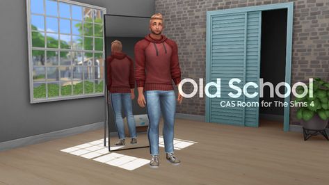 The Sims 4 - Old School CAS Room Cas Room, Sims 4 Cas Background, Cas Background, Sims 4 Traits, Sims 4 Cas Mods, Muebles Sims 4 Cc, Sims 4 Cc Shoes, Sims 4 Game Mods, Sims 4 Cc Skin