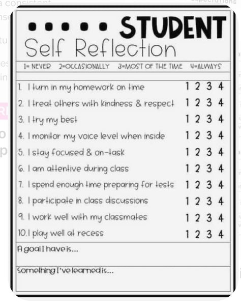 Student Self Reflection, Friday Folders, Student Self Evaluation, Student Reflection, Report Cards, New Year Resolutions, Classroom Behavior Management, Teacher Conferences, Parent Teacher Conferences