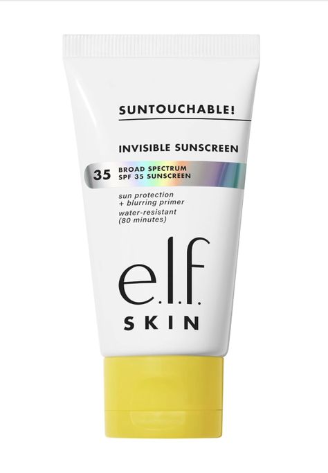 Elf Tinted Sunscreen, E.l.f Skincare, Elf Sunscreen, Cheap Sunscreen, Aesthetic Sunscreen, Elf Primer, Sunscreen Makeup, Skincare Sunscreen, Makeup Sunscreen