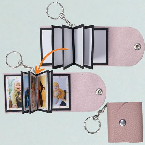 PRICES MAY VARY. Pull On closure 1. Uniqicon's DIY mini leather photo albums and picture keychains aren't just gifts, they're a fun and easy Do It Yourself project. With the self adhesive tape included, you can easily print out your photos and stick them in yourself, creating a unique and personalized gift that your loved ones will cherish forever. Perfect for Mother's and Father's Day, Uniqicon's custom photo albums and keychains make great gifts that you can enjoy making yourself. 📷💕 2. 🎁 O Diy Photo Keychain Ideas, Keychain With Picture, Diy Mini Album, Custom Photo Albums, Mini Photo Albums, Giveaway Gifts, Leather Photo, Leather Making, Ring Keychain