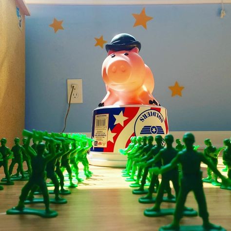 Oh My Disney LA on Instagram: “¡Suéltala malvado Doctor Tocino! 📸:@thepixarist” Toy Story, Disney Pixar, Oh My, Pixar, Soldier, Novelty Lamp, Toys, Disney, On Instagram