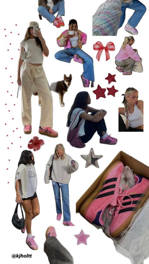 winter outfit inspiration: pink adidas gazelle Pink Adidas Outfit, Pink Adidas Gazelle, Gazelle Outfit, Adidas Gazelle Pink, Pink Gazelles, Adidas Gazelle Outfit, Look Adidas, Clothing Haul, Winter Outfit Inspiration