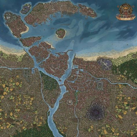 Fantasy City Map, Fantasy Map Making, Village Map, Dnd World Map, Map Making, Fantasy Town, Fantasy World Map, Imaginary Maps, Tabletop Rpg Maps