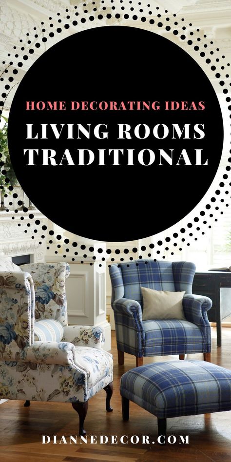 If you’re someone who loves classic silhouettes and deep wood in furniture, you’re in for a treat. This post is all about traditional living rooms. #homedecor #decor #homedecorating #traditionallivingroom #traditionallivingroomideas Traditional Style Decorating, Traditional Living Rooms Ideas, Traditional Living Room Inspiration, Classic Living Room Decor Traditional, Traditional Decorating Ideas, Traditional Living Room Decor Ideas, Traditional Sitting Room, Traditional Family Room Ideas, Traditional Living Room Ideas