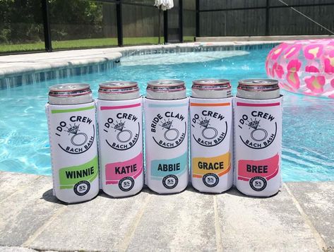 Bridal Party/I Do Crew White Claw Slim Beverage | Etsy Bachelorette Party Key West, Flannel Wedding, Trash Party, I Do Crew, White Claw, Awesome Bachelorette Party, Bachelorette Party Planning, Bridesmaid Boxes, Bridal Bachelorette Party