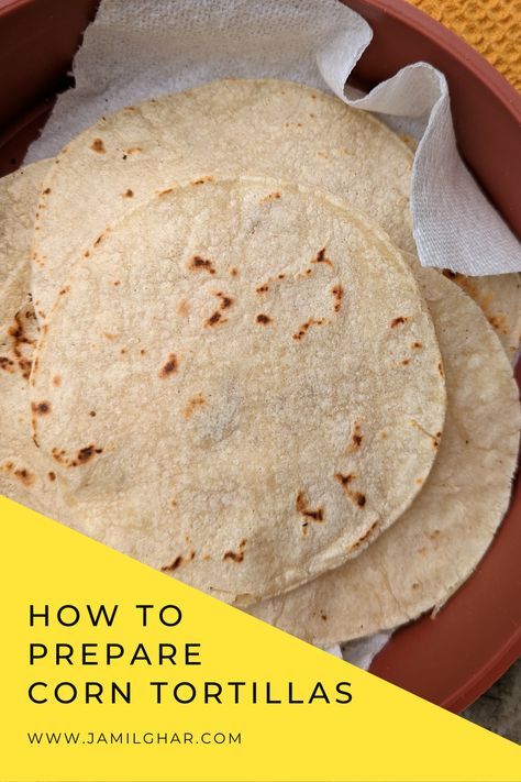 Dry-fried corn tortillas in a tortilla warmer. How To Crisp Corn Tortillas, Heating Up Corn Tortillas, Best Way To Cook Corn Tortillas, Pan Fried Tacos Corn Tortillas, How To Heat Corn Tortillas, How To Heat Corn Tortillas For Tacos, How To Cook Corn Tortillas, Heating Corn Tortillas, Corn Tortillas In Oven