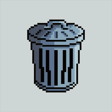 Trash Icon, Recycling Games, Icon For Website, Pixel Art Games, Art Patterns, Pixel Art Design, Trash Bins, Crystal Art, Ux Ui