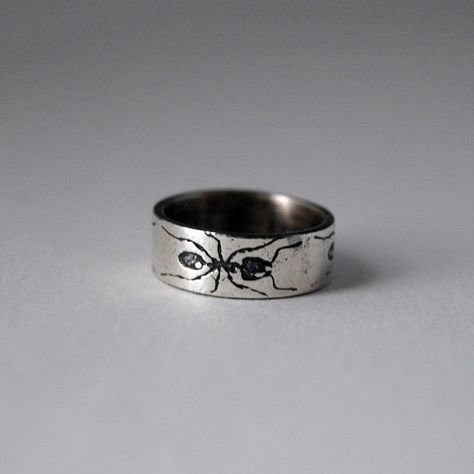 Insect Jewelry Handmade Sterling Silver Ant Ring Insect Metal Rings Handmade, Bug Ring, Ant Insect, Insect Ring, Bug Jewelry, 25th Anniversary Gift, Bold Rings, Insect Jewelry, Bronze Ring