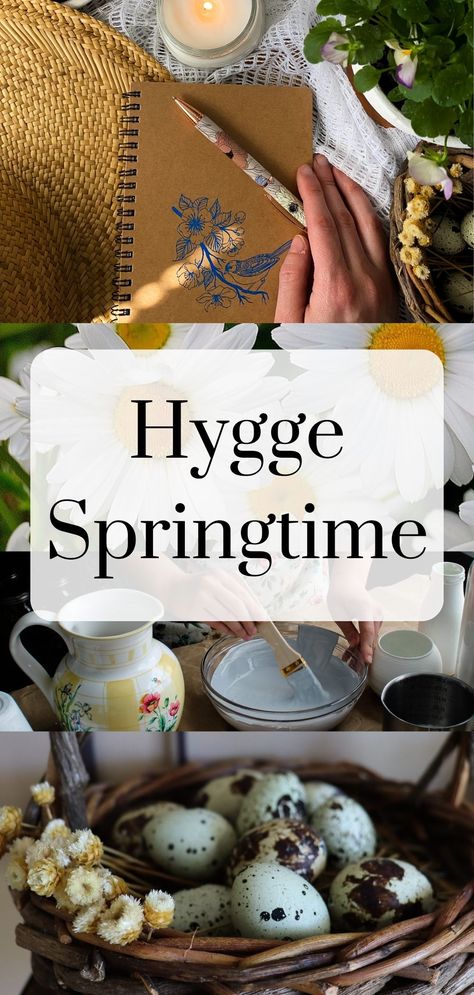 Have a hygge spring by embracing a slower paced life! Give a little attention to all those small details that make this season truly special. | Spring Aesthetic | Cottagecore Spring Spring Hygge Aesthetic, Cozy Spring Aesthetic, Spring Cleaning Aesthetic, Homemaking Aesthetic, Hygge Spring, Spring Hygge, Hygge Inspiration, Spring Cottagecore, Cottagecore Lifestyle