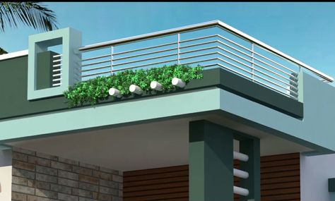 Elevation Design Parapet Wall High Roof Wall Design, Parafit Wall Elevation, Parapet Roof Design, Front Parapet Wall Design, Modern Parapet Wall Design, Parapet Wall Design House Modern, Roof Railing Design, Parapet Wall Design, Parapet Design