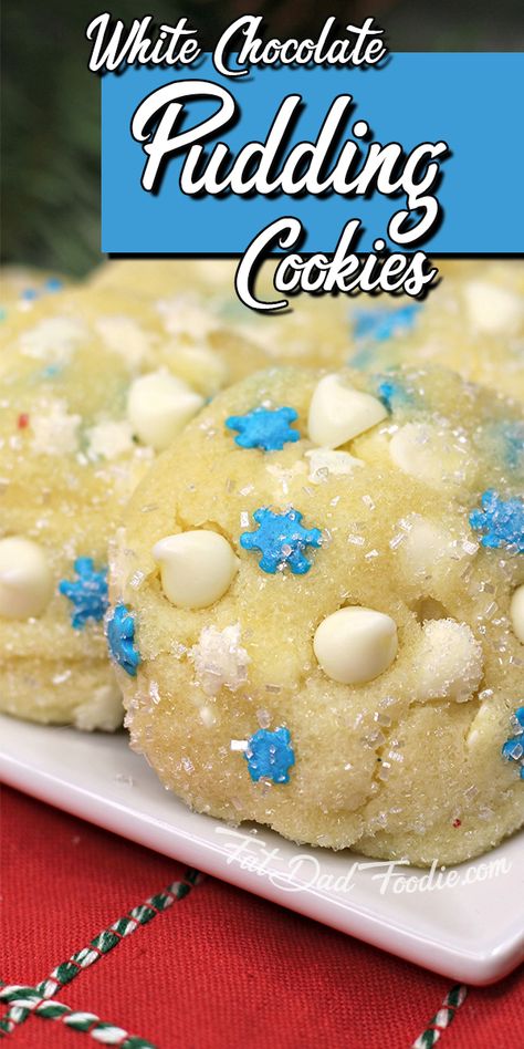 If you've never used an instant pudding mix in with your homemade cookies, you have to try this recipe! #puddingcookies #whitechocolatecookies #cookierecipes Colorado Recipes, White Chocolate Pudding, Chocolate Pudding Cookies, Frozen Pudding, Best Christmas Cookie Recipes, Pudding Cookies Recipes, Chocolate Oatmeal Bars, Chocolate Christmas Cookies, Cookies For Christmas