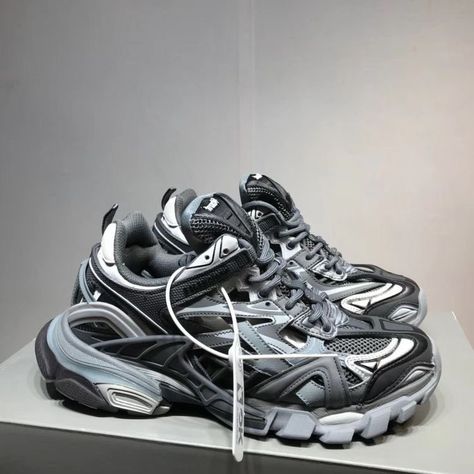 https://stockx.com/balenciaga-track2-blue-grey Tenis Balenciaga, Balenciaga Track 2, Shoes Balenciaga, Balenciaga Sneakers, Trainer Shoes, Funky Shoes, Balenciaga Track, Fresh Shoes, Hype Shoes