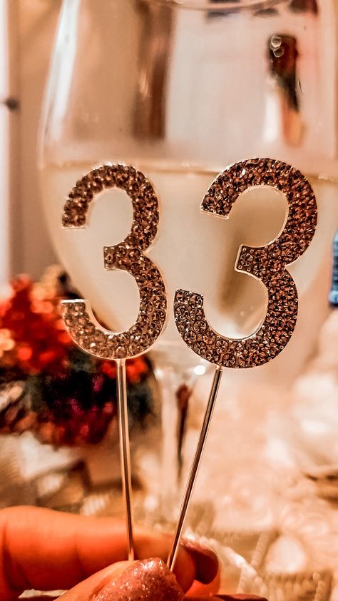 Champagne and age number 33 Birthday Picture Ideas, Turning 33 Years Old Quotes, Birthday 31 Years Ideas, 33 Cake Birthday, 33 Birthday Theme, Birthday Cake 33, 33 Years Old Birthday, 33 Birthday Cake, Happy 33rd Birthday