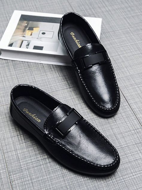 Mocassins tendance pour hommes, chaussures de conduite populaires en mocassins, légers et confortables Noir         Men Shoes, size features are:Bust: ,Length: ,Sleeve Length: Men's British Style, Cat Ear Headband, Men's Loafers, Sneakers Mode, Men Loafers, Formal Business, Driving Shoes, Men Shoes Size, British Style