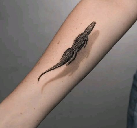 Shadow Element, Illusion Tattoo, Crocodile Tattoo, Indian Feather Tattoos, Swimming Tattoo, Optical Illusion Tattoos, Illusion Tattoos, Butterfly Hand Tattoo, Mastectomy Tattoo