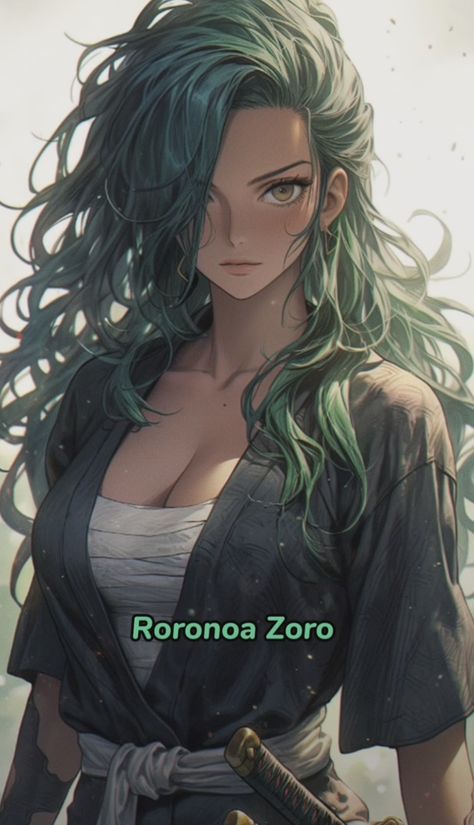 Zoro Reference, Fem Zoro, Zoro Genderbend, One Piece Female Characters, One Piece Genderbend, Female Zoro, Cosplay Zoro, Female Luffy, Zoro Girl Version