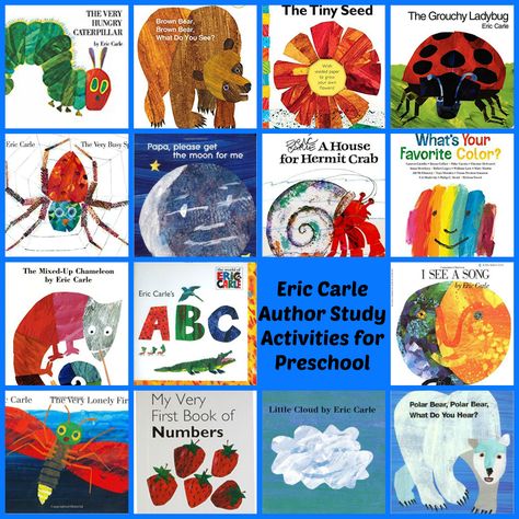 Eric Carle Theme and Author Study Activities for Preschool! Eric Carle Worksheets, Eric Carle Activities Preschool, Eric Carle Classroom Theme, Eric Carle Books, Strawberry Printable, Eric Carle Crafts, Eric Carle Classroom, Eric Carle Art, Eric Carle Activities