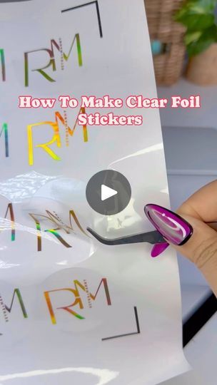 Stickers At Home, Work Hacks, Work Hack, Cricut Hacks, Cricket Ideas, Foil Stickers, Bakery Ideas, How To Make Stickers, Cricut Craft