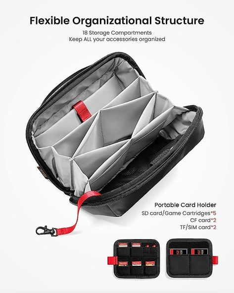 A well-thought-out Tech Pouch: No matter your daily commute or an extended vacation, you may travel with a lot of electronic accessories, tomtoc tech organizer has a good structure and smart storage that will offer you unrivaled organization and ease of access, saving you from your own mess; Dimensions: 10.24" x 5.91" x 3.94", Volum: 2.4L Macbook Charger, Electronic Organizer, Tech Storage, Tech Organizer, Tech Organization, Tech Pouch, Electronic Organization, Toiletries Organization, Usb Adapter